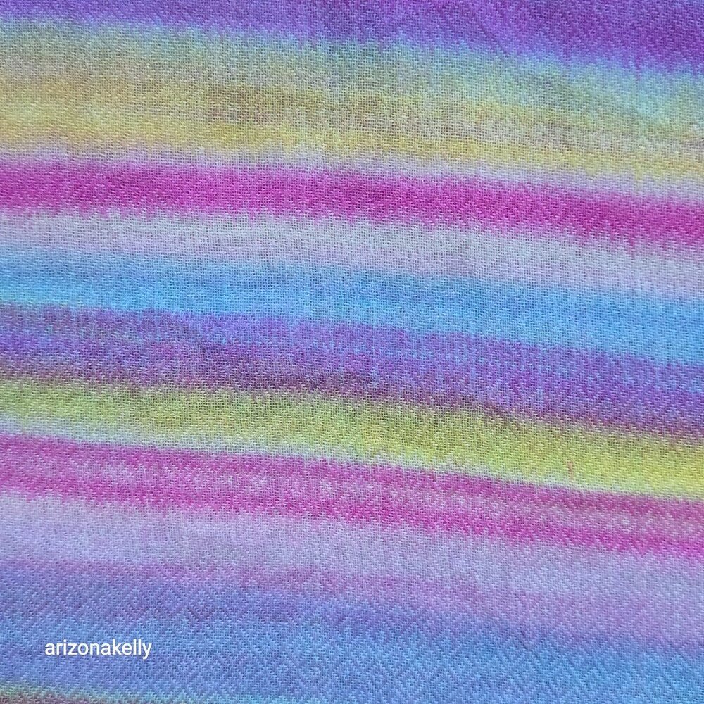 NWOT Cashmere Watercolor Stripe Colorful Scarf Lightweight - Picture 6 of 9